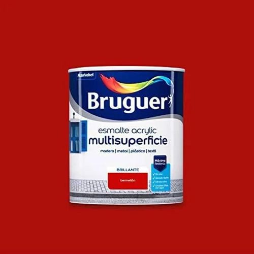 ESMALTE ACRYLIC MULTISUPERFICIE BRILLANTE BERMELLON 0,750L BRUGUER