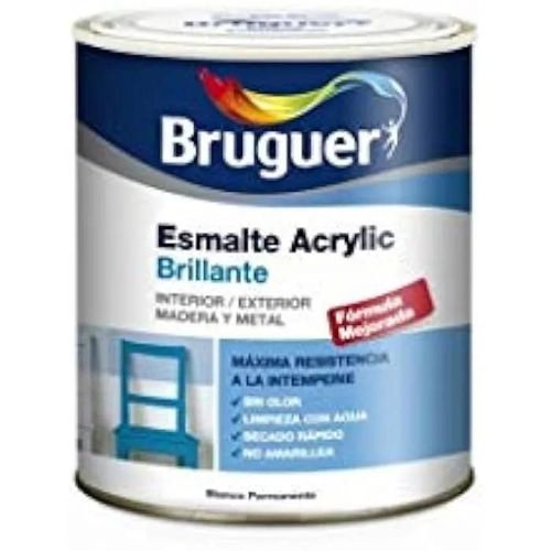 ESMALTE ACRYLIC MULTISUPERFICIE BRILLANTE PARDO 0,750L 5057538 BRUGUER