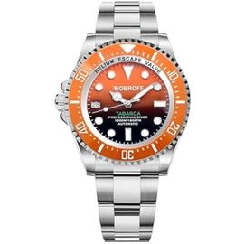 Montre De Fitness Bobroff S0375345 - Homme - Automatique - Verre Saphir - Argenté - Acier Inoxydable