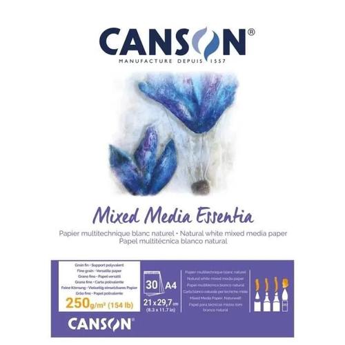 Papier Canson Mixed Media - Essentia - A4 - 250 G - 30 Feuilles