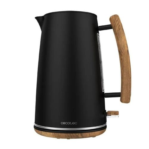 Cecotec Bouilloire ThermoSense 400 Black Woody 1,7 L de capacité et 3000 W, Hautement résistant à la corrosion et entièrement sans B