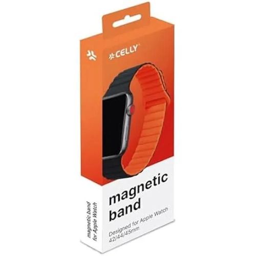 Bracelet Pour Montre Celly Wbandmagbkor - Silicone - Compatible Apple Watch 42/44/45 Mm