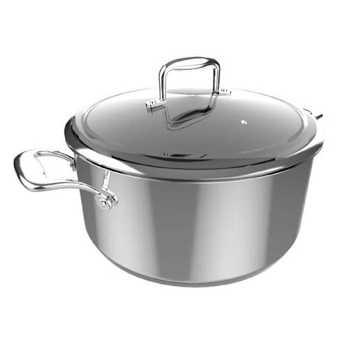 Cecotec Poisson Polka Classy 28 Pot Steel, Diamètre 28 Cm, Capacité 7,5 L, Acier Inoxydable 18/10, Revêtement Antiadhésif, Poignées