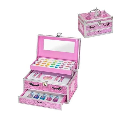 Valisette 3 Étages Avec Maquillage Licorne - Maquillage Enfant - Martinelia Multicolore