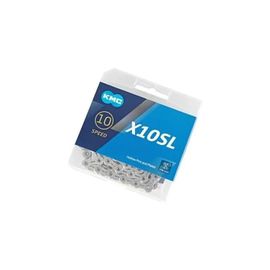 Chaine Vélo Kmc X10 Sl 114 Maillons 10v Chromée - Acier - Mixte - Noir