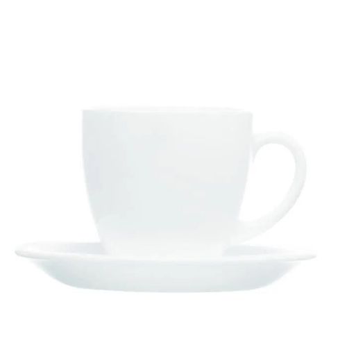 Tasse 22 Cl + Sous-Tasse Blanches - Vendu Par 6 - Carine - Luminarc Blanc