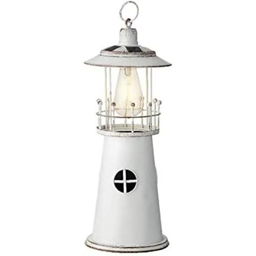 Kaemingk Lampe Solaire Antique En Forme De Phare Blanc