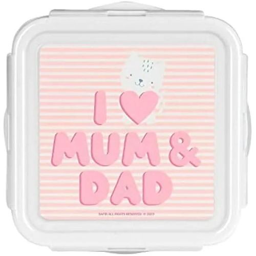 Fiambrera Pour Enfant Safta Love Rose Rectangulaire Compatible Lave-Vaisselle