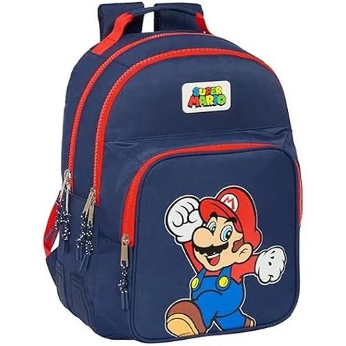 SUPER MARIO WORLD - Sac à dos d'écolier pour enfants, idéal pour les enfants de différents âges, confortable et polyvalent, qualité