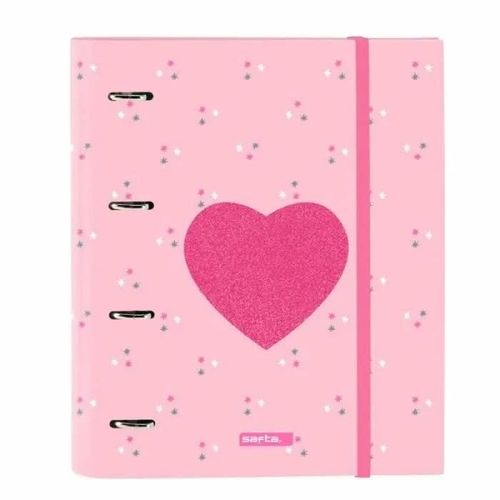Reliure à anneaux - Safta - Love Yourself - A4 - Rose - Polyester 300D - 80 g/m²