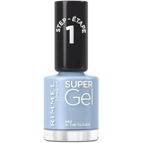 Rimmel, Vernis À Ongles Super Gel, 060 In The Clouds, Vernis Gel, Résultat Professionnel, Longue Tenue, Sèche Comme Un Vernis Multicolore