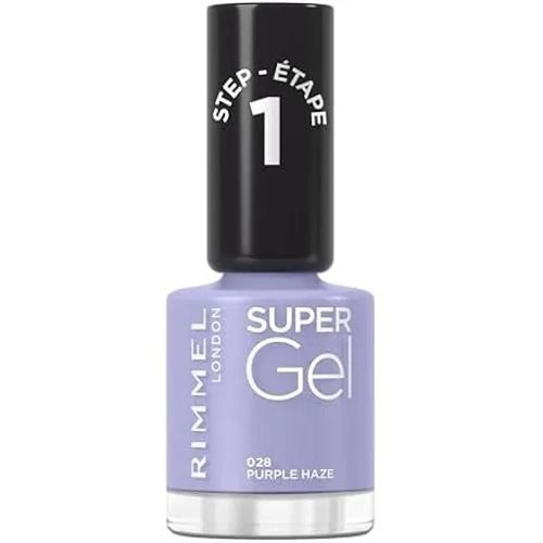 Rimmel, Vernis À Ongles Super Gel, 028 Purple Haze, Vernis Gel, Résultat Professionnel, Longue Tenue, Sèche Comme Un Vernis Multicolore