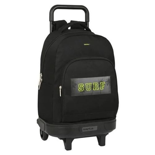 Cartable à roulettes Safta Surf Noir (33 x 45 x 22 cm)