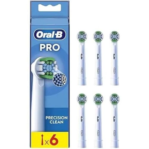 Têtes de brosse à dents électrique Oral-B Pro Precision Clean - Lot de 6 - Blanc