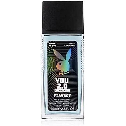 Parfum Corporel Masculin Playboy You 2.0 Loading En Spray Naturel 75 Ml 