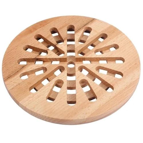 Dessous De Plat Bois - Creative Home - Rond - Bois De Hêtre Naturel - Ecologique - Résistant