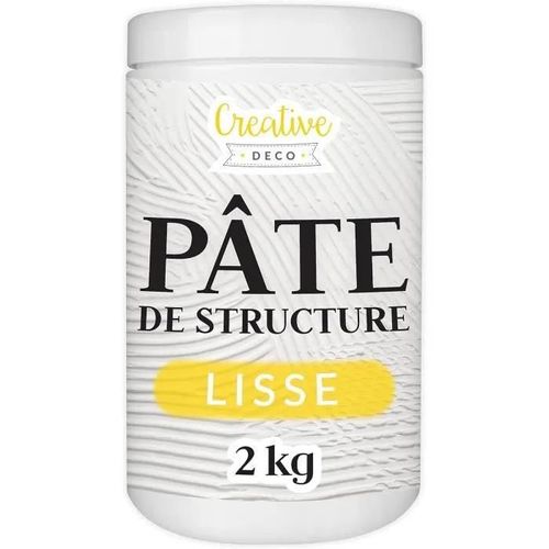 Creative Deco Pâte De Texture Lisse 2kg - Pâte À Relief Pour Peinture Acrylique - Pâte Texturée - Modelage