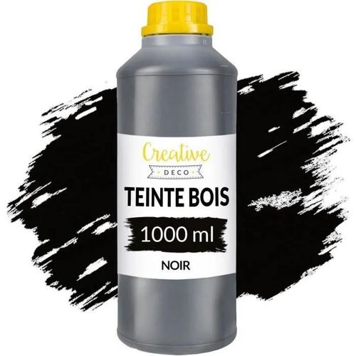 Teinture de bois - Creative Deco - Bois Noir - 1L - Séchage Rapide - Non Toxique