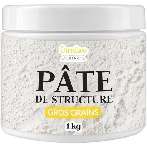 Creative Deco Pâte De Texture Gros Grains 1kg - Pâte À Relief Pour Peinture Acrylique - Pâte Texturée - Modelage