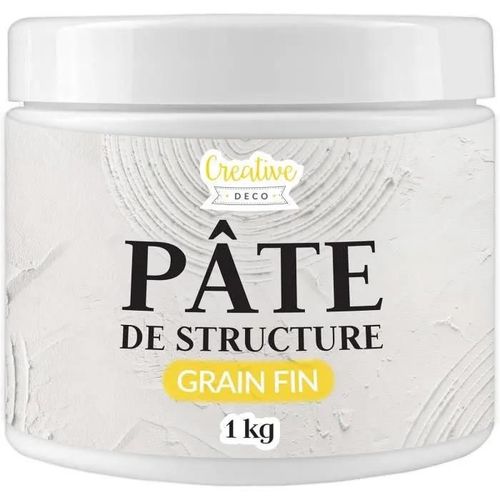 Creative Deco Pâte De Texture Grain Fin 1kg - Pâte À Relief Pour Peinture Acrylique - Pâte Texturée - Modelage