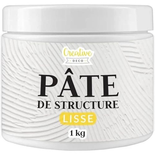 Creative Deco Pâte De Texture Lisse 1kg - Pâte À Relief Pour Peinture Acrylique - Pâte Texturée - Modelage