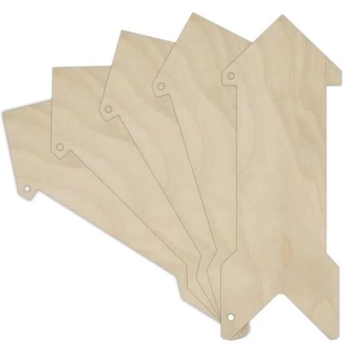 Lot De 5 Pendentifs En Forme De Flèches - Creative Deco - 30x11cm - Contreplaqué Non Peint