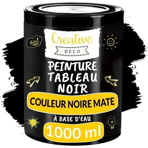 Creative Deco Peinture Ardoise Peinture Tableau Noir | 1000 Ml | 10 M² - 1l Efficace | Mate | A Base D?Eau