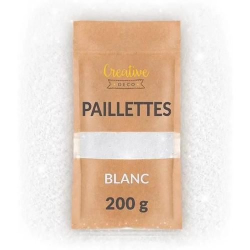 Paillette Visage - Paillette Pour Peinture Mural - Paillettes Epoxy - Blanc - 200g