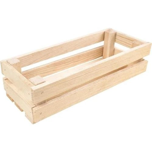Caisse en Bois Naturel - CREATIVE DECO - 34 x 14 x 9 cm - Caisse Rangement Bois - Caisse en Bois Vintage