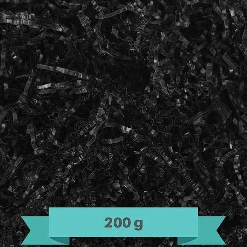 Papier Déchiqueté - Creative Deco - 200g - Noir - Emballage Cadeau - Remplissage Boîte