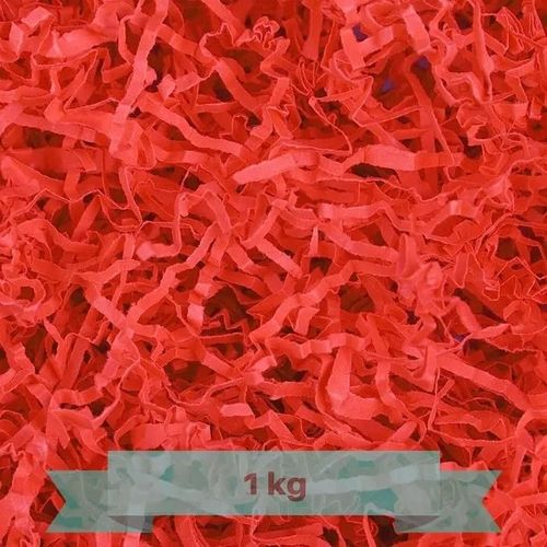 Frisure Papier Déchiqueté - Creative Deco - 1kg - Rouge - Papier Kraft - Emballage Cadeau