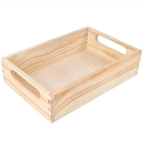 Caisse de Rangement en Bois - Creative Deco - 29,5 x 19,5 x 6,5 cm - Naturel