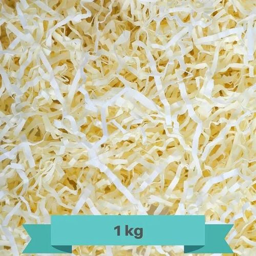 Frisure Papier Déchiqueté - Creative Deco - 1kg - Kraft Crème - Papier Cadeau - Remplissage Boite Cadeau
