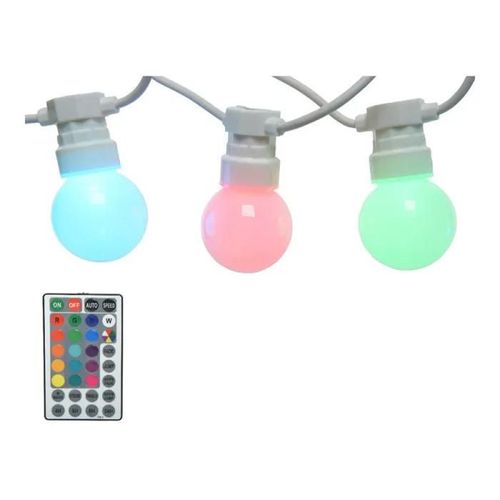 Garniture lumiere exterieur rgb 14,5m 20 leds ip44 lumineo