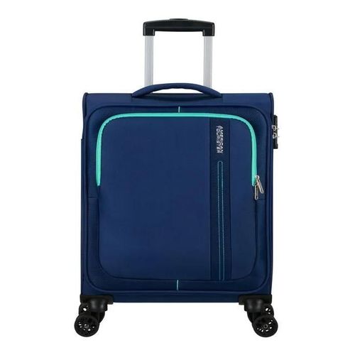 American Tourister Valise bleu foncé menthe pour femme et homme - Sea Seeker Spinner 55 / 20 TSA Trolley Combat Navy 218017