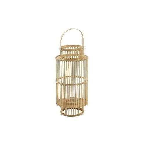 bougeoir verre bambou (26 x 26 x 69 cm)