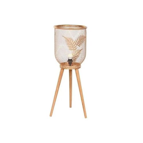 Lampe De Bureau Doré Métal Marron 220 V 50 W Pin (32 X 32 X 90 Cm)