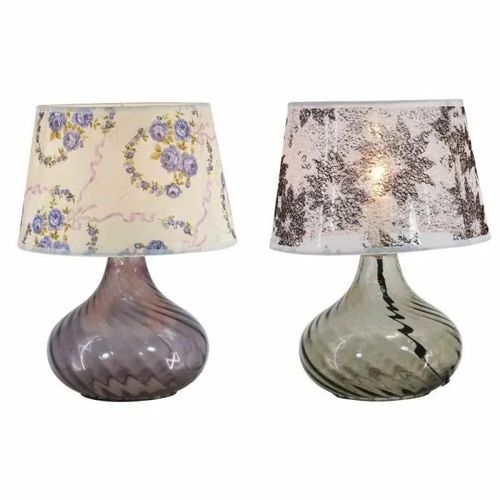 Lampe De Bureau 25 X 25 X 33,5 Cm Verre Multicouleur 220 V 25 W (2 Unités)