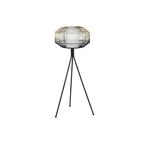 Lampadaire 39 X 39 X 103 Cm Noir Doré Fer 220 V 50 W