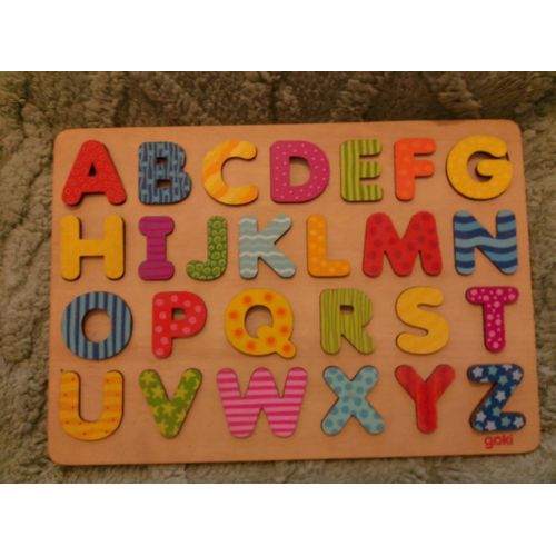 Alphabet Coloré En Bois 3/5 Ans.