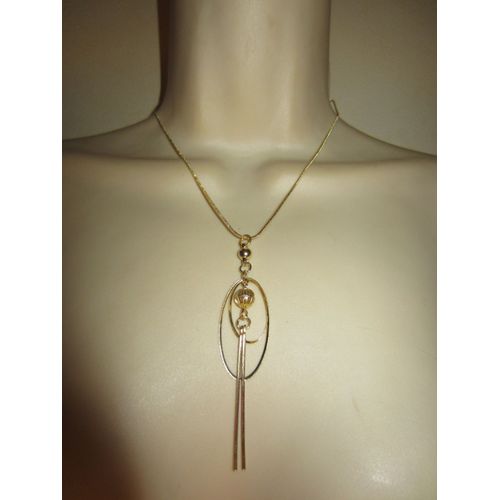 Collier Plaqué Or Avec Pendentif Doré