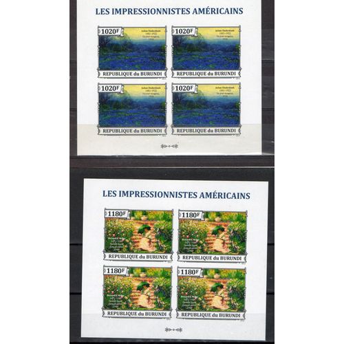 Burundi Timbres Les Impressionistes Américains 2013