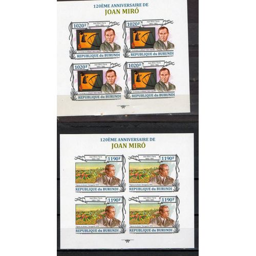 Burundi Timbres Juan Miro 2013