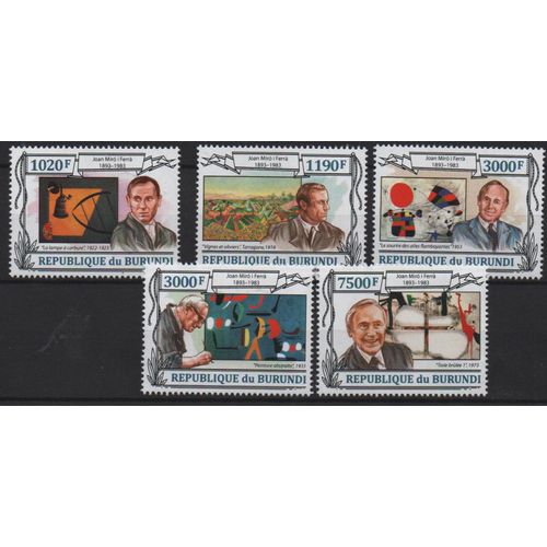 Burundi Timbres Juan Miro 2013