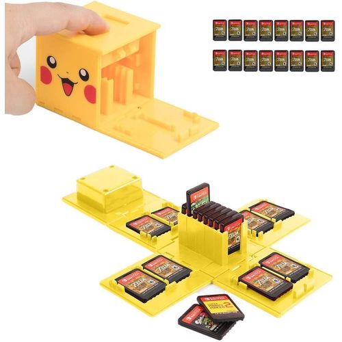 Étui Pour Carte Mémoire Nintendo Switch,Rangement De Protection Organisateur De Cartes De Jeu Étui Rigide Avec 16 Emplacements(A)