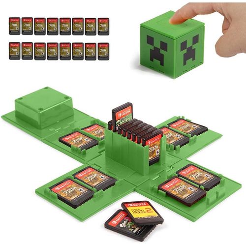 Étui Pour Carte Mémoire Nintendo Switch,Rangement De Protection Organisateur De Cartes De Jeu Étui Rigide Avec 16 Emplacements(E)