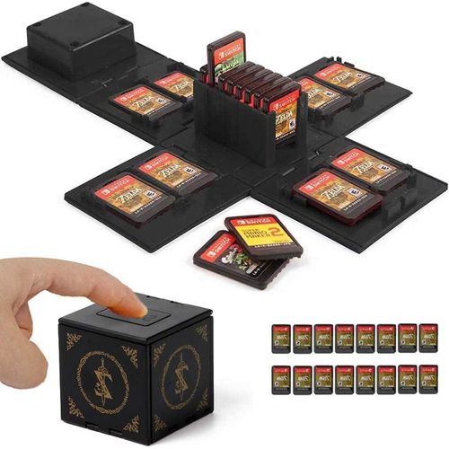 Étui De Rangement De Jeux Pour Nintendo Switch - Support De Cartes De Jeu - Boîte De Rigide Avec 16 Emplacements Pour Cartes De Jeu(D)