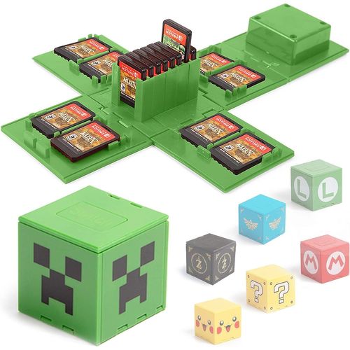 Étui De Rangement De Jeux Pour Nintendo Switch - Support De Cartes De Jeu - Boîte De Rigide Avec 16 Emplacements Pour Cartes De Jeu(E)