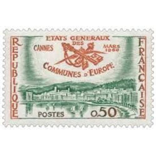 3ème Session Des États Généraux Des Communes D'europe À Cannes Année 1960 N° 1244 Yvert Et Tellier Luxe