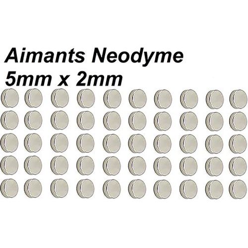 Lot 100 Aimant Néodyme Ultra Puissant 5 x 2mm Idéal pour Tous Vos Projets !